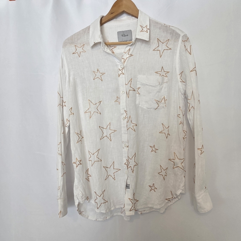 Rails Starstruck Charli Linen Blend Casual Button Down Shirt - Picture 3 of 13